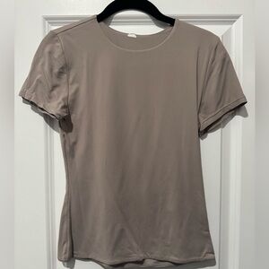 Beige Short Sleeve Top